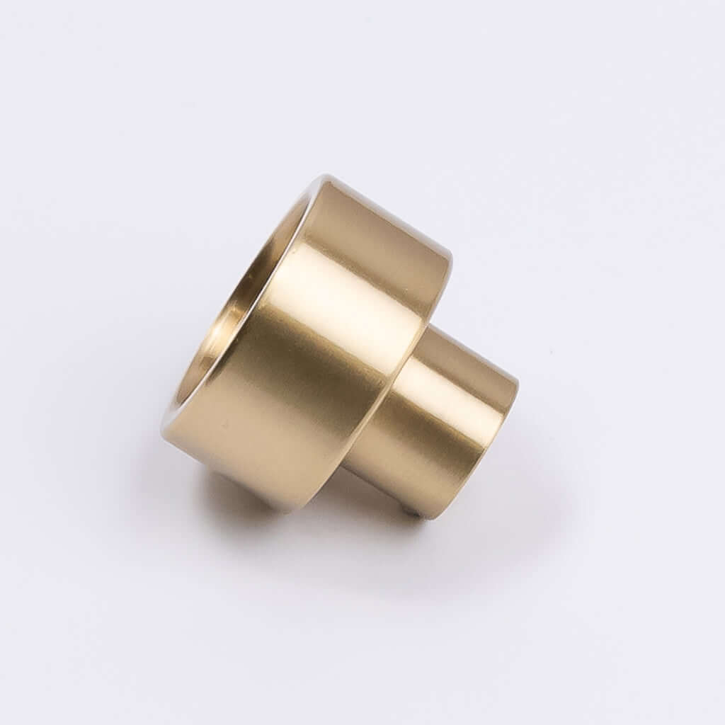 Brushed Brass Button Cabinet Knob - Bianca - Manovella - Entry - Point - CABBIA26BB - Manovella