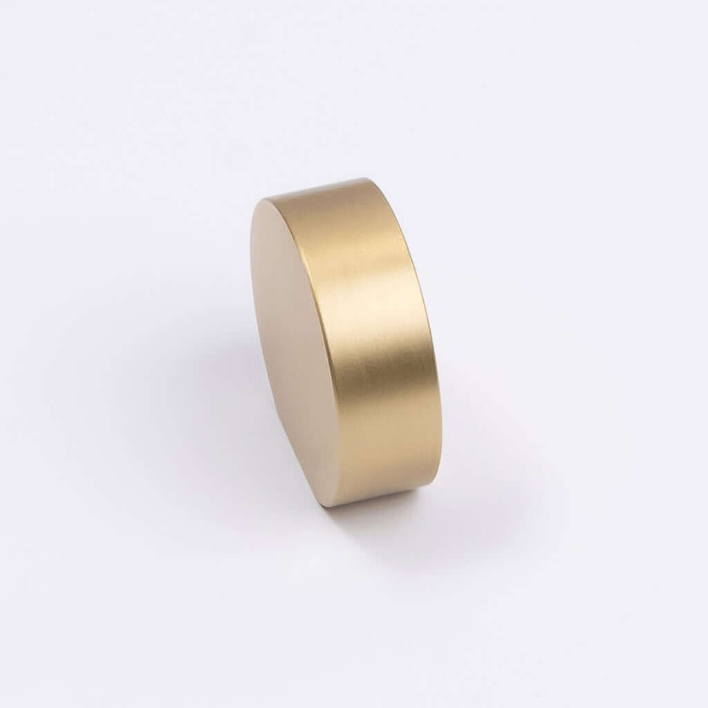 Brushed Brass Disc Cabinet Knob - Katherina - Manovella - Entry - Point - CABKAT32BB - Manovella
