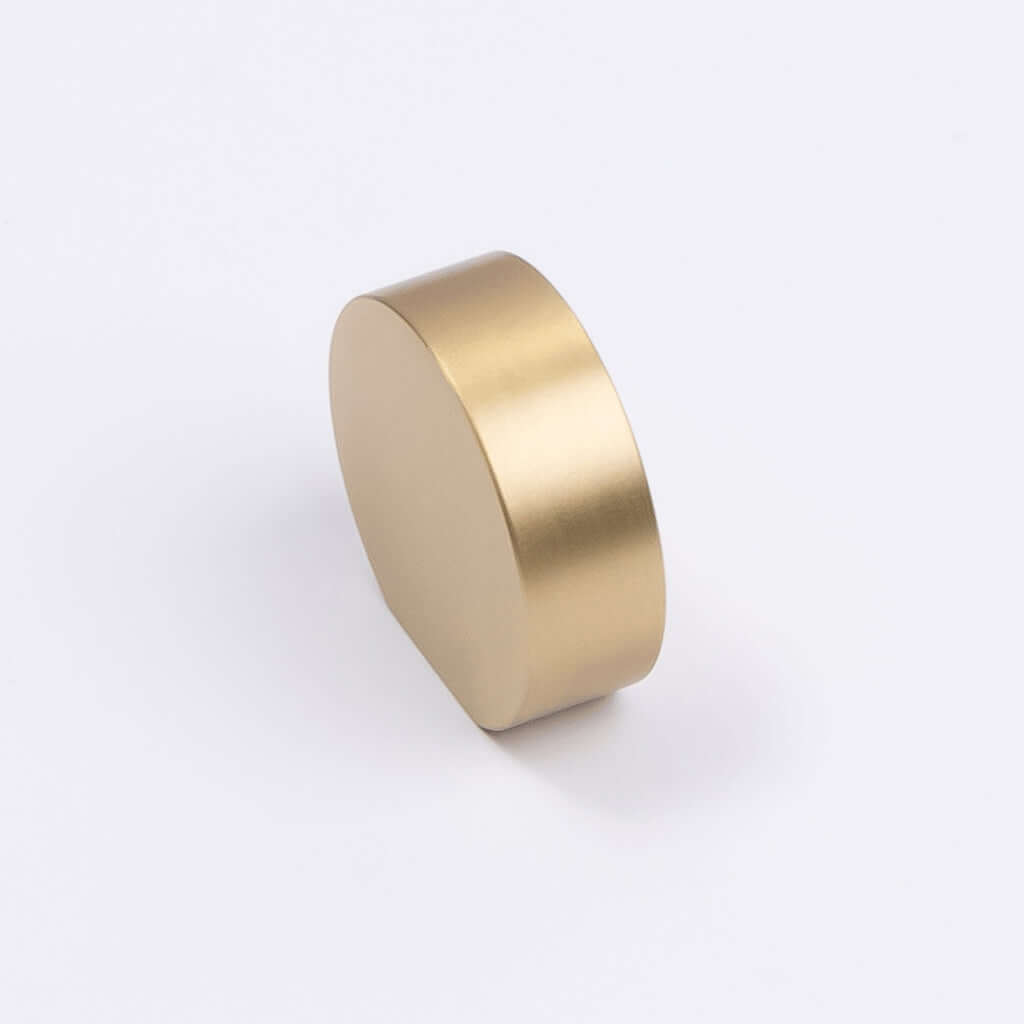 Brushed Brass Disc Cabinet Knob - Katherina - Manovella - Entry - Point - CABKAT32BB - Manovella