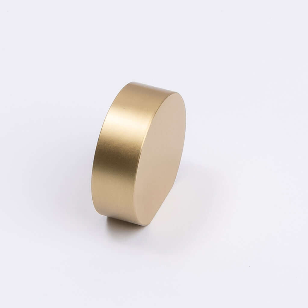 Brushed Brass Disc Cabinet Knob - Katherina - Manovella - Entry - Point - CABKAT32BB - Manovella