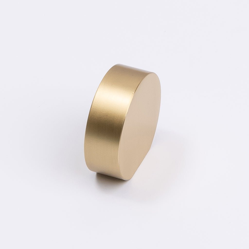 Brushed Brass Disc Cabinet Knob - Katherina - Manovella - Entry - Point - CABKAT32BB - Manovella