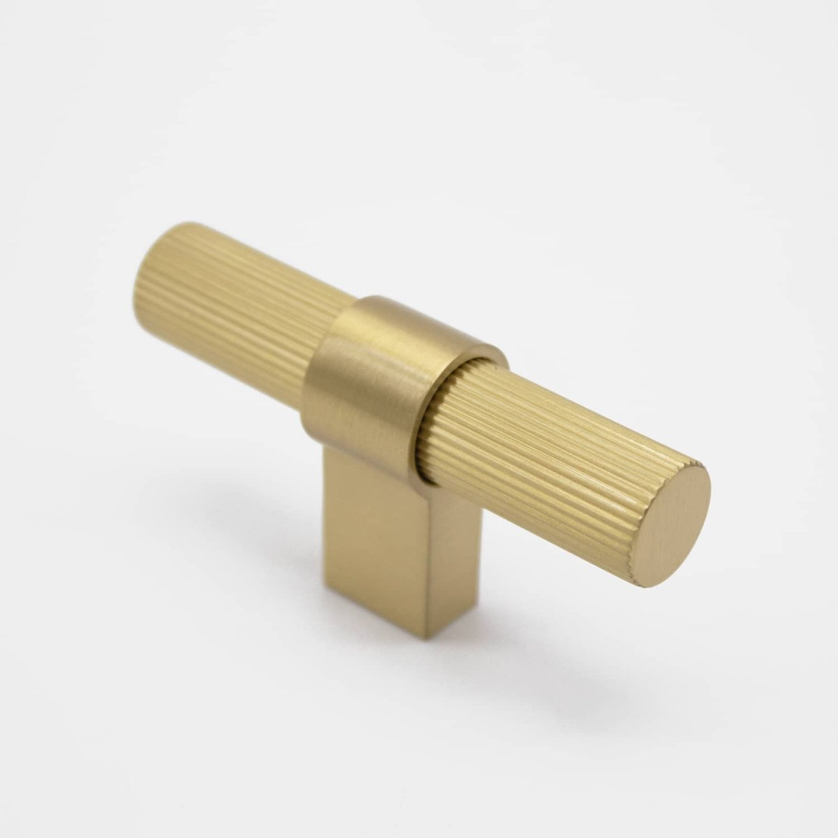 Brushed Brass Fluted T - Bar - Athena - Manovella - Entry - Point - CABATH70BB - Manovella