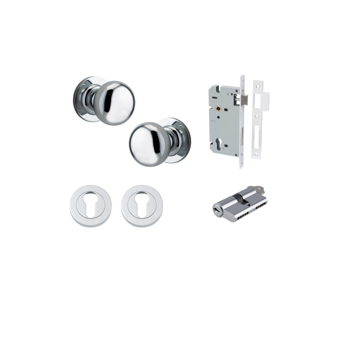 Cambridge Knob - Round Rose - Entry - Point - 0204KENTR60KK - Iver