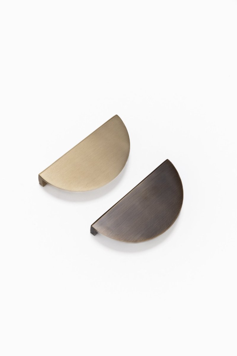 Celeste Half Moon Brass Cabinetry Pull - Little Swagger - Entry - Point - Celeste - AB - 64 - Little Swagger