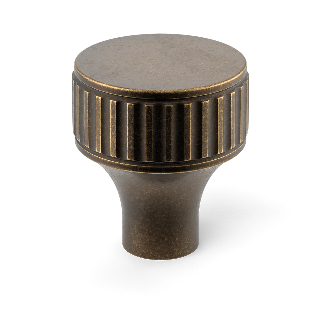 Barwick Ridged Cabinet Knob By Armac Martin