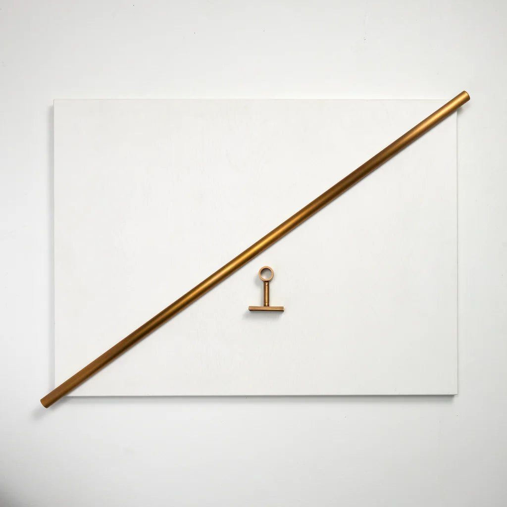 Hanging Rail Middle Bracket - Acid Washed Brass by Hepburn