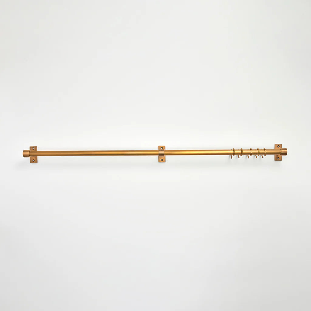 Hanging Rail Middle Bracket - Acid Washed Brass by Hepburn