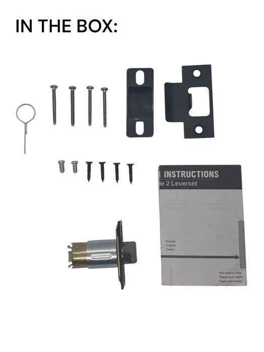 LOCKTON DDA'6000 Series' LEVERSET - LATCHING HALF SET (70mm B/Set) - BLACK