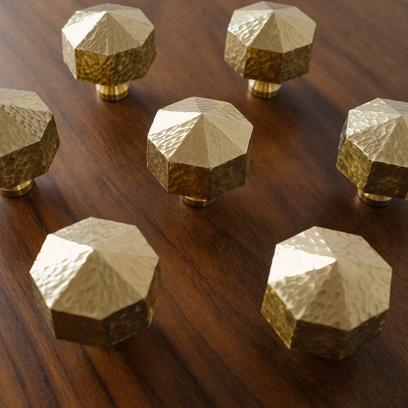 Frankie Hammered Brass Cabinetry Knob - Little Swagger - Entry - Point - Frankie - SB - Little Swagger