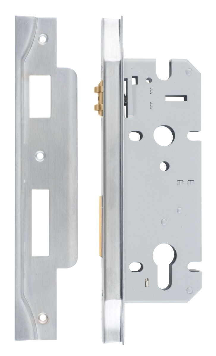 IVER 85mm Euro Rebated Roller Mortice Lock – 45mm & 60mm Backset - Entry - Point - 6064 - Iver
