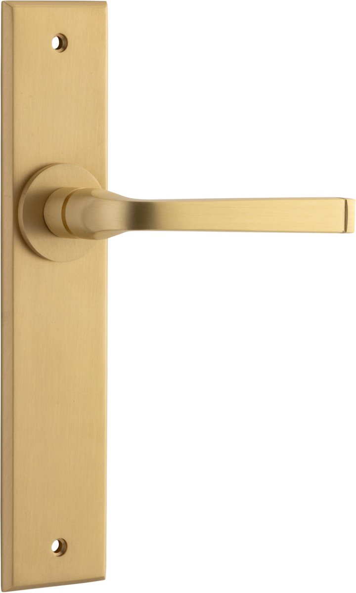 IVER Annecy Solid Brass Chamfered Door Handle – Multiple Finishes Available - Entry - Point - 15288 - Iver