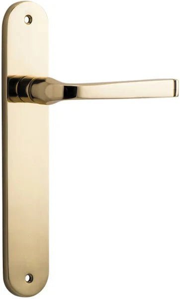 IVER Annecy Solid Brass Oval BackPlate Door Handle – Multiple Finishes Available - Entry - Point - 10232 - Iver