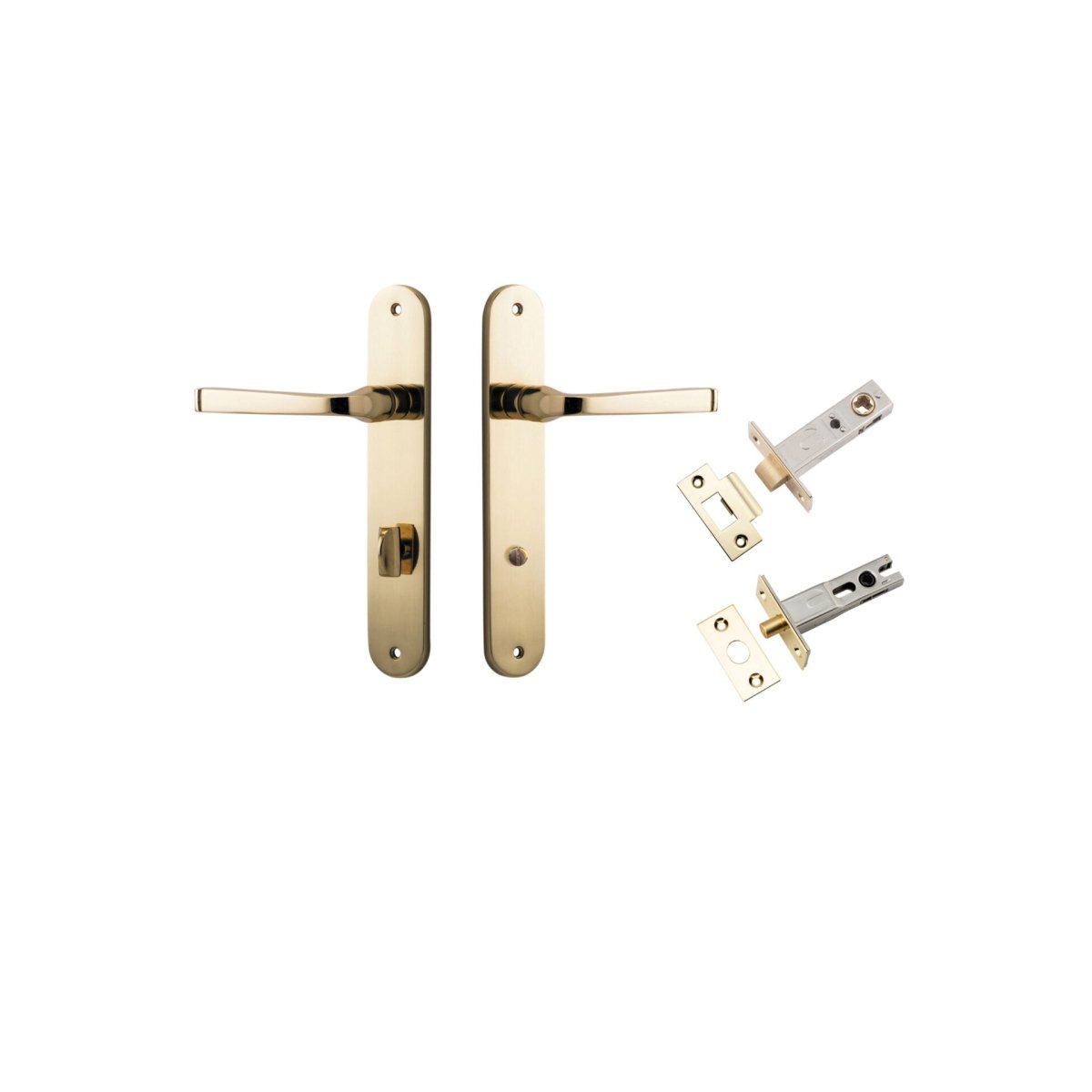 IVER Annecy Solid Brass Oval BackPlate Door Handle – Multiple Finishes Available - Entry - Point - 10232KPRIV60 - Iver
