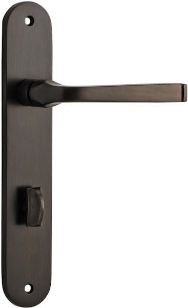 IVER Annecy Solid Brass Oval BackPlate Door Handle – Multiple Finishes Available - Entry - Point - 10732P85 - Iver