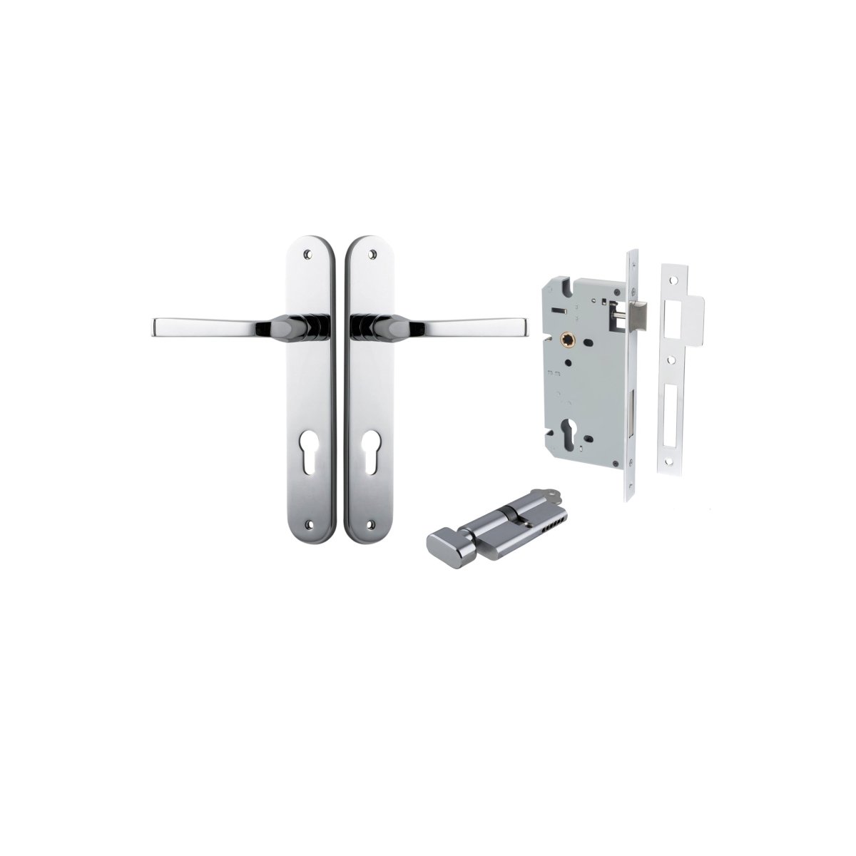 IVER Annecy Solid Brass Oval BackPlate Door Handle – Multiple Finishes Available - Entry - Point - 11732KENTR60KT - Iver