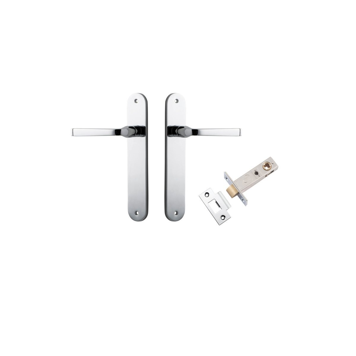 IVER Annecy Solid Brass Oval BackPlate Door Handle – Multiple Finishes Available - Entry - Point - 11732KPASS60 - Iver