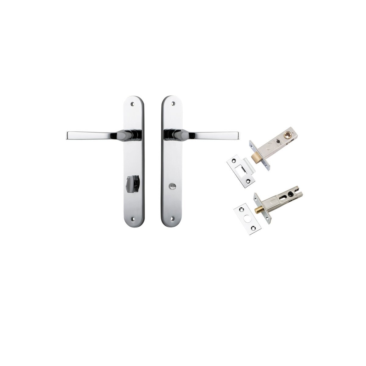 IVER Annecy Solid Brass Oval BackPlate Door Handle – Multiple Finishes Available - Entry - Point - 11732KPRIV60 - Iver