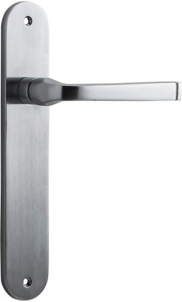 IVER Annecy Solid Brass Oval BackPlate Door Handle – Multiple Finishes Available - Entry - Point - 12232 - Iver