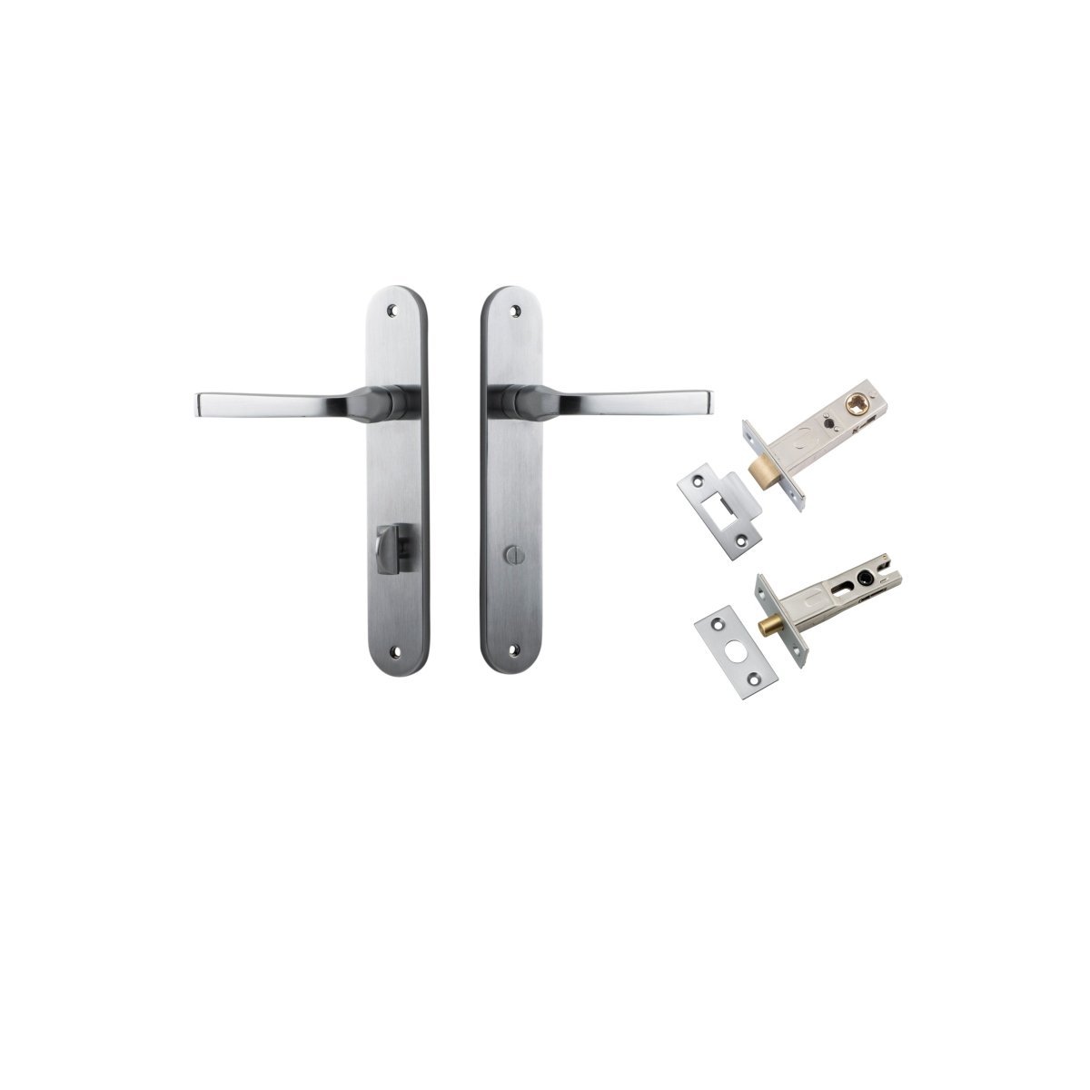 IVER Annecy Solid Brass Oval BackPlate Door Handle – Multiple Finishes Available - Entry - Point - 12232KPRIV60 - Iver