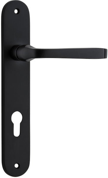IVER Annecy Solid Brass Oval BackPlate Door Handle – Multiple Finishes Available - Entry - Point - 12732E85 - Iver