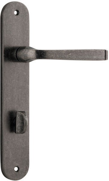 IVER Annecy Solid Brass Oval BackPlate Door Handle – Multiple Finishes Available - Entry - Point - 13732P85 - Iver