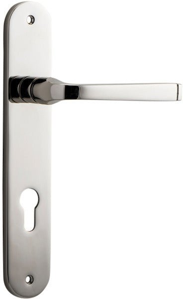 IVER Annecy Solid Brass Oval BackPlate Door Handle – Multiple Finishes Available - Entry - Point - 14232E85 - Iver