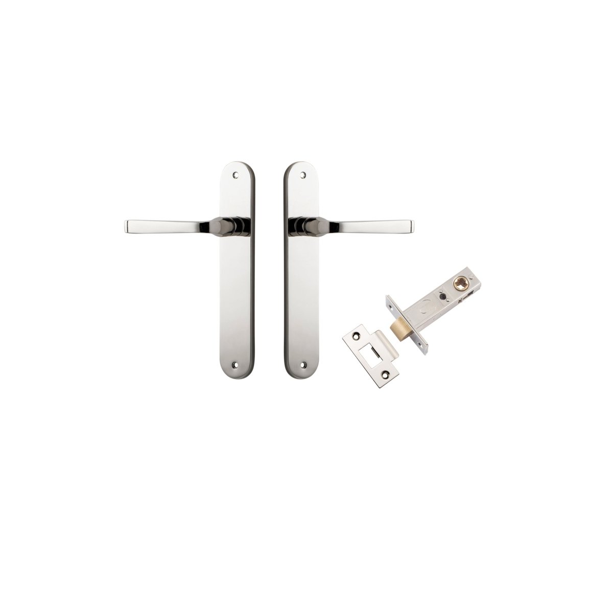 IVER Annecy Solid Brass Oval BackPlate Door Handle – Multiple Finishes Available - Entry - Point - 14232KPASS60 - Iver