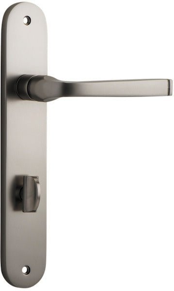 IVER Annecy Solid Brass Oval BackPlate Door Handle – Multiple Finishes Available - Entry - Point - 14732P85 - Iver