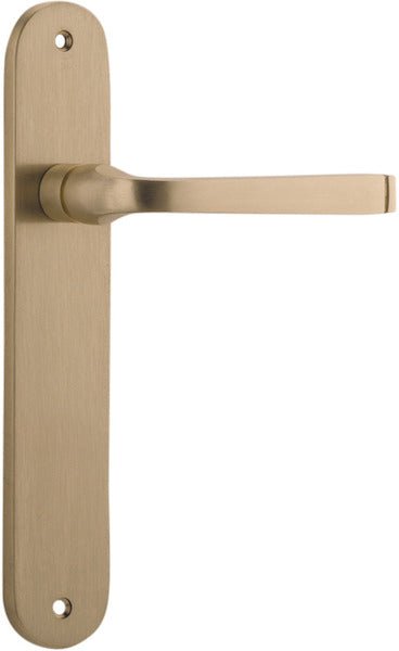 IVER Annecy Solid Brass Oval BackPlate Door Handle – Multiple Finishes Available - Entry - Point - 15232 - Iver