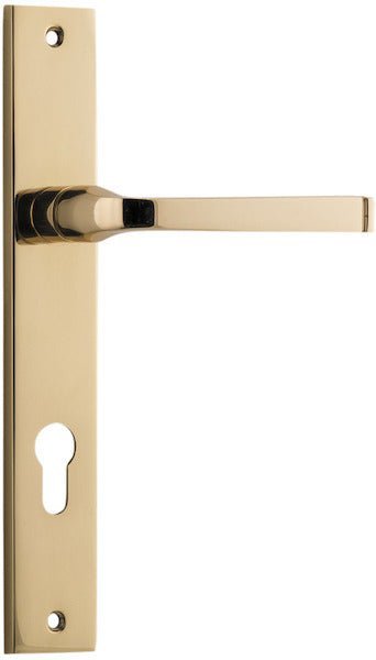 IVER Annecy Solid Brass Rectangular Door Handle – Multiple Finishes Available - Entry - Point - 10208E85 - Iver