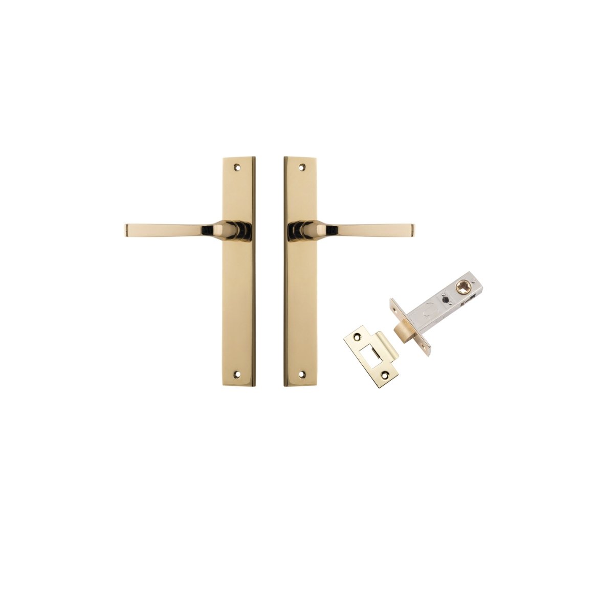 IVER Annecy Solid Brass Rectangular Door Handle – Multiple Finishes Available - Entry - Point - 10208KPASS60 - Iver