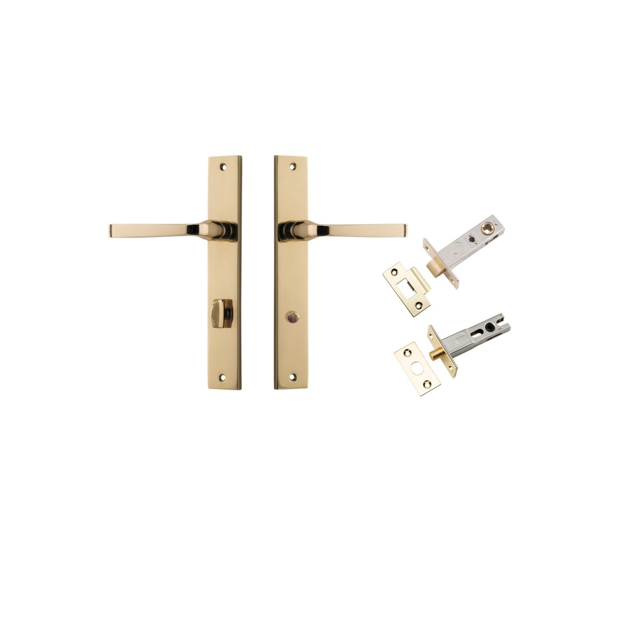 IVER Annecy Solid Brass Rectangular Door Handle – Multiple Finishes Available - Entry - Point - 10208KPRIV60 - Iver