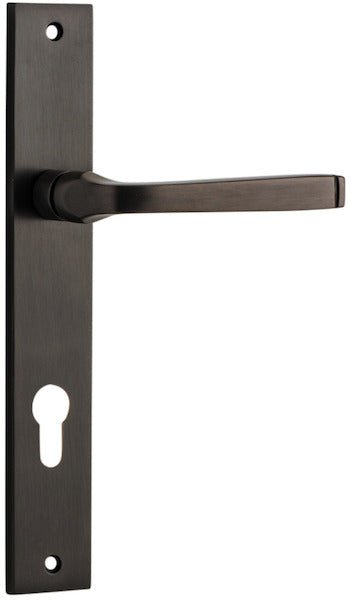 IVER Annecy Solid Brass Rectangular Door Handle – Multiple Finishes Available - Entry - Point - 10708E85 - Iver