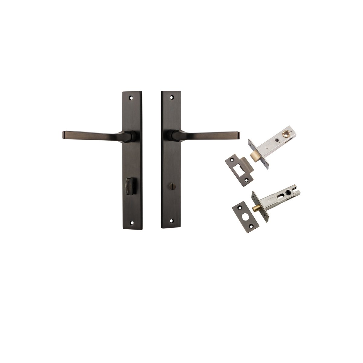 IVER Annecy Solid Brass Rectangular Door Handle – Multiple Finishes Available - Entry - Point - 10708KPRIV60 - Iver