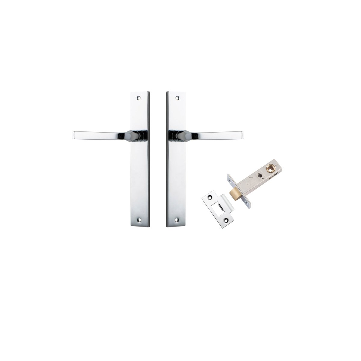 IVER Annecy Solid Brass Rectangular Door Handle – Multiple Finishes Available - Entry - Point - 11708KPASS60 - Iver