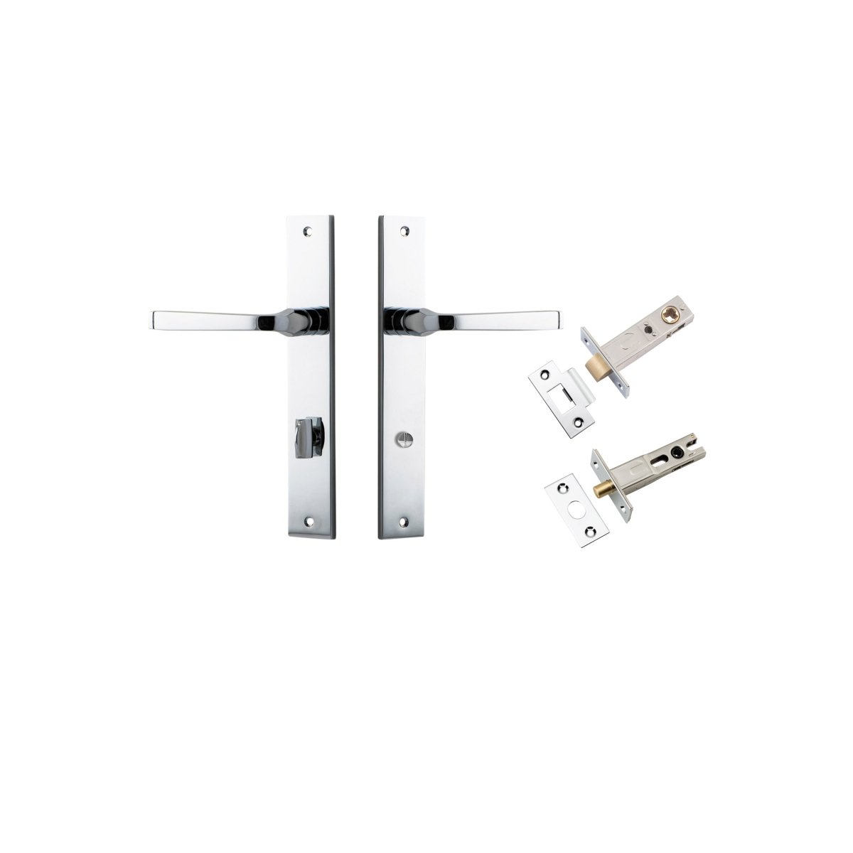 IVER Annecy Solid Brass Rectangular Door Handle – Multiple Finishes Available - Entry - Point - 11708KPRIV60 - Iver