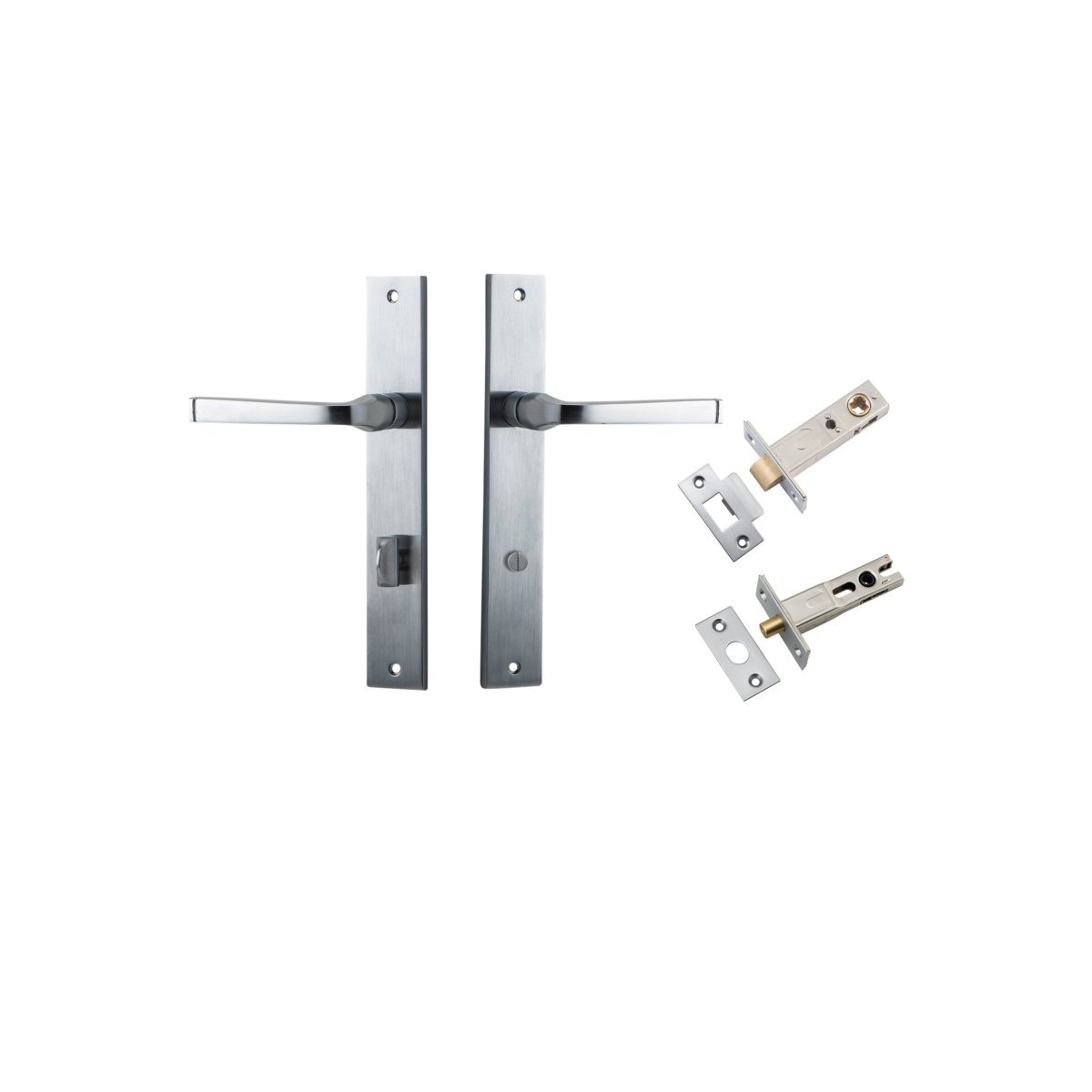 IVER Annecy Solid Brass Rectangular Door Handle – Multiple Finishes Available - Entry - Point - 12208KPRIV60 - Iver