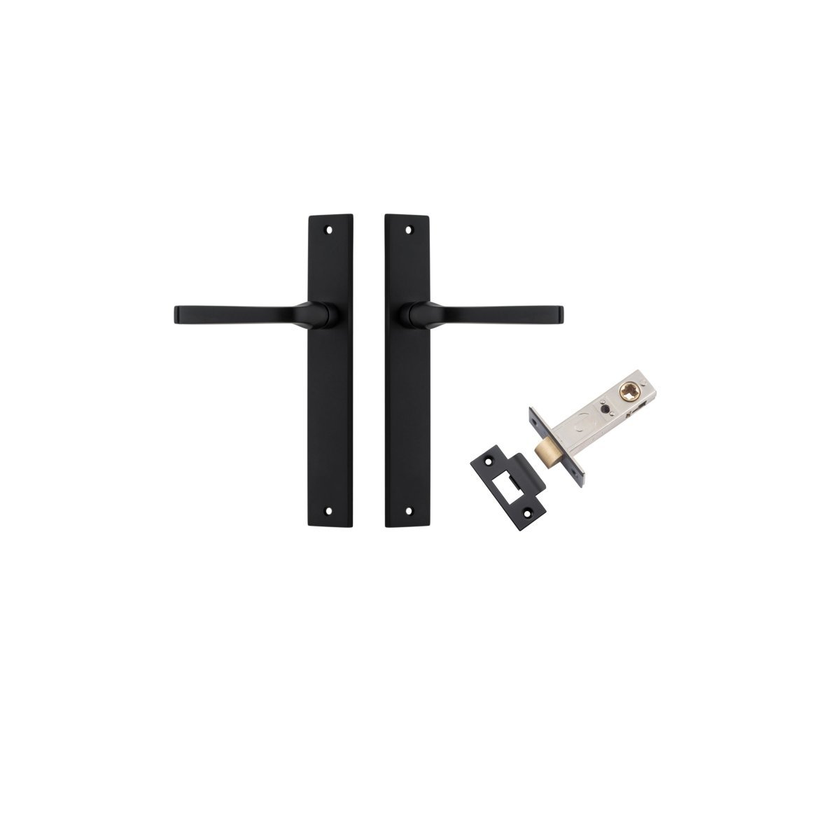 IVER Annecy Solid Brass Rectangular Door Handle – Multiple Finishes Available - Entry - Point - 12708KPASS60 - Iver
