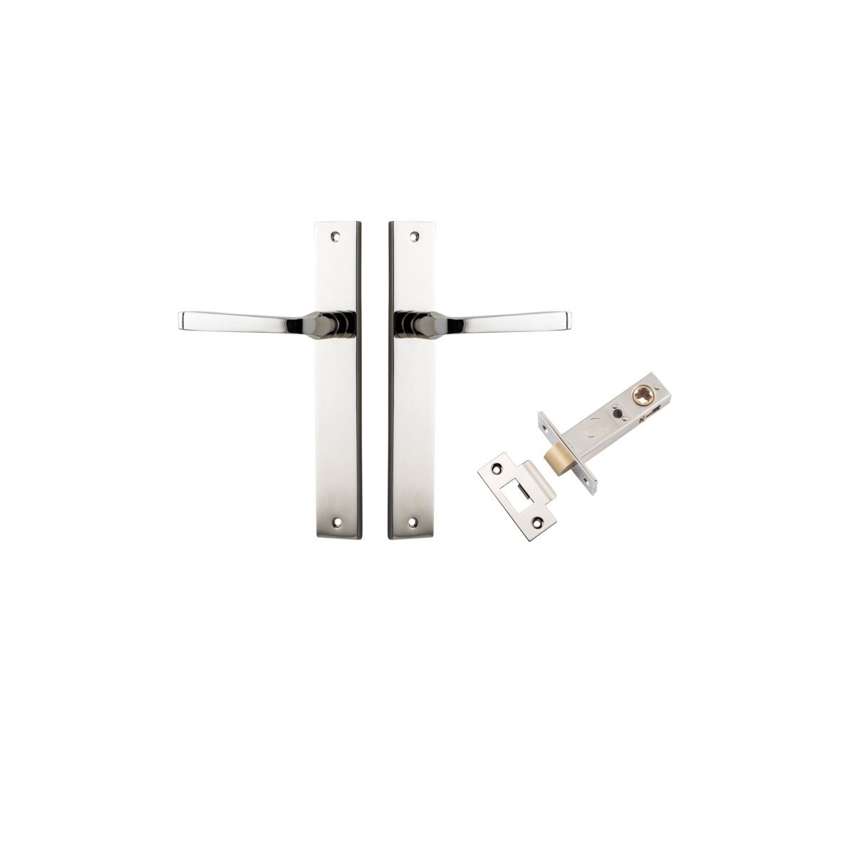 IVER Annecy Solid Brass Rectangular Door Handle – Multiple Finishes Available - Entry - Point - 14208KPASS60 - Iver