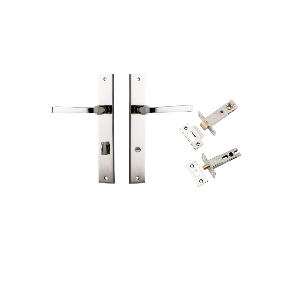 IVER Annecy Solid Brass Rectangular Door Handle – Multiple Finishes Available - Entry - Point - 14208KPRIV60 - Iver