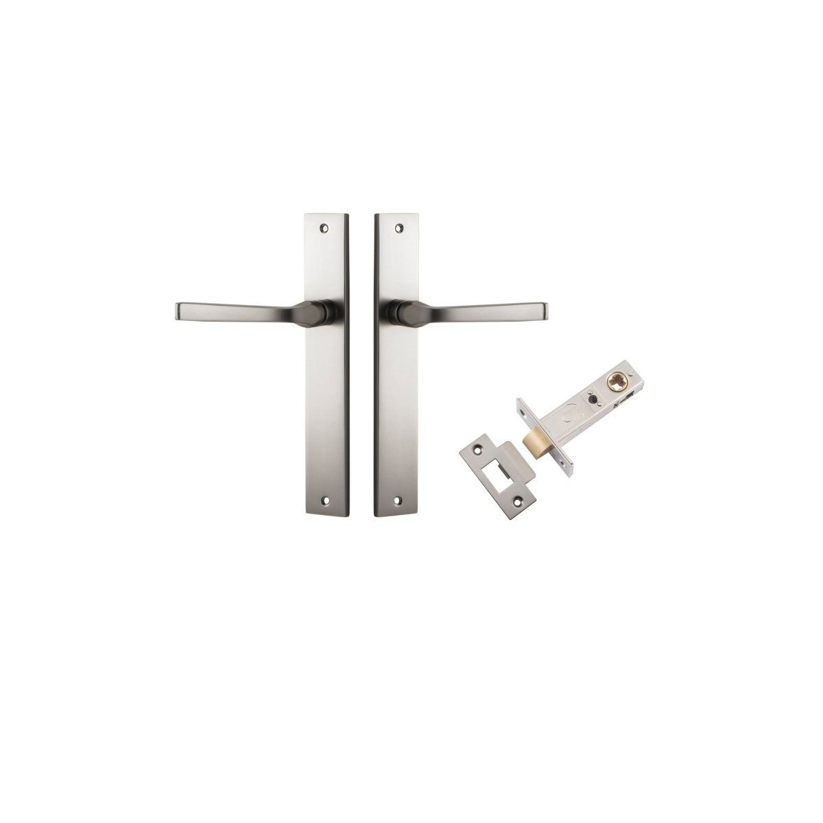 IVER Annecy Solid Brass Rectangular Door Handle – Multiple Finishes Available - Entry - Point - 14708KPASS60 - Iver