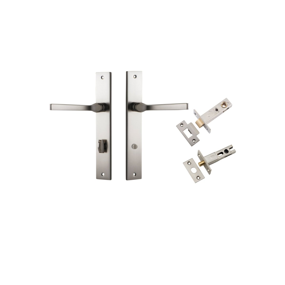IVER Annecy Solid Brass Rectangular Door Handle – Multiple Finishes Available - Entry - Point - 14708KPRIV60 - Iver