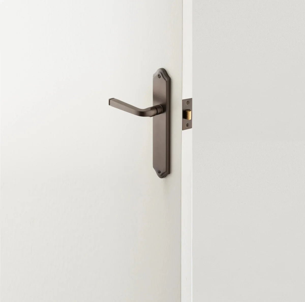 IVER Annecy Solid Brass Shouldered Door Handle – Multiple Finishes Available - Entry - Point - 15220 - Iver