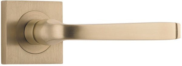 IVER Annecy Solid Brass Square Rose Door Handle – Multiple Finishes Available - Entry - Point - 0462KPASS60 - Iver