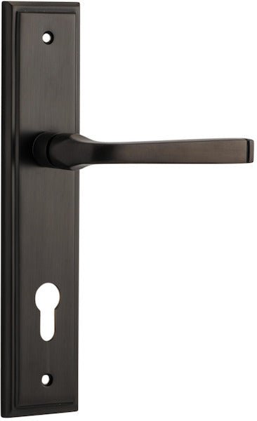 IVER Annecy Solid Brass Stepped Door Handle – Multiple Finishes Available - Entry - Point - 10744E85 - Iver