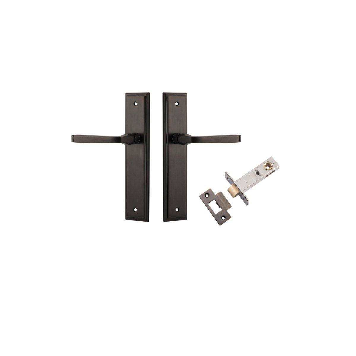 IVER Annecy Solid Brass Stepped Door Handle – Multiple Finishes Available - Entry - Point - 10744KPASS60 - Iver
