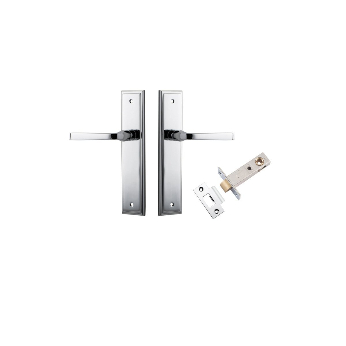 IVER Annecy Solid Brass Stepped Door Handle – Multiple Finishes Available - Entry - Point - 11744KPASS60 - Iver