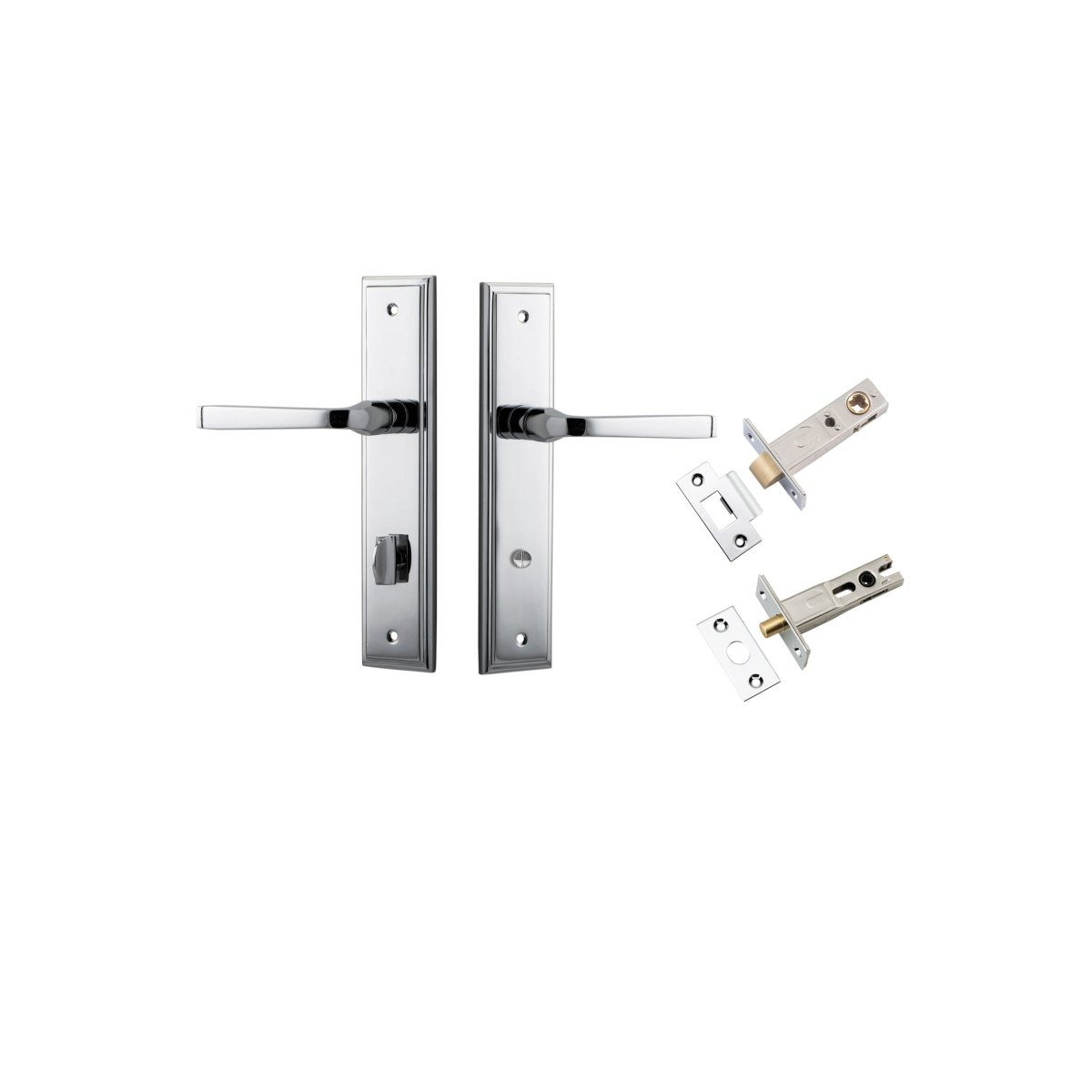IVER Annecy Solid Brass Stepped Door Handle – Multiple Finishes Available - Entry - Point - 11744KPRIV60 - Iver