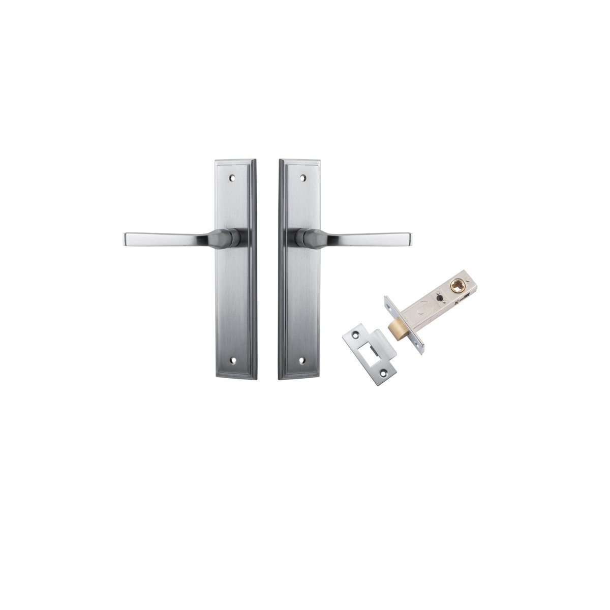 IVER Annecy Solid Brass Stepped Door Handle – Multiple Finishes Available - Entry - Point - 12244KPASS60 - Iver