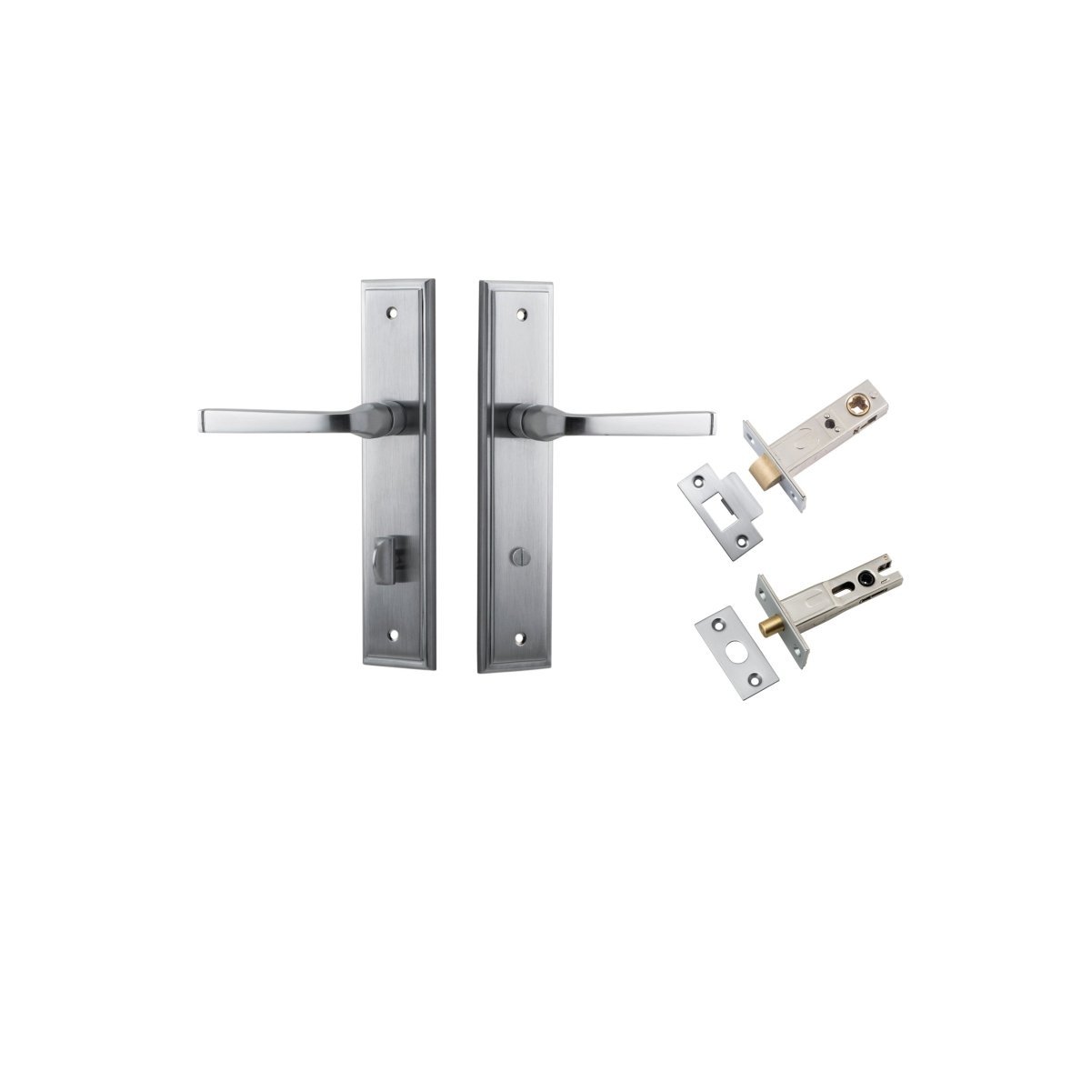 IVER Annecy Solid Brass Stepped Door Handle – Multiple Finishes Available - Entry - Point - 12244KPRIV60 - Iver